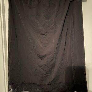 black Nylon skirt / short slip NWT Sz small romantic lingerie